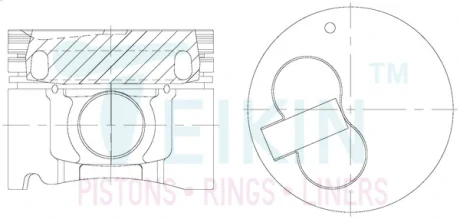 Поршни +0.50mm (комплект на мотор) Kia Pregio 3.0 TEIKIN 52651AG050