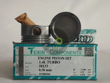 Поршень із пальцем +0.50мм (к-кт на двигун) 1.4L TURBO 58133-050 TEIKIN 58133050