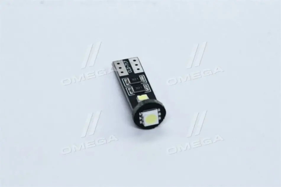 Лампа LED б/ц габарит и панель приборов T10 доп. сопротивление 2SMD W5W 12V WHITE <> TEMPEST Tmp-11T10-12V (фото 1)