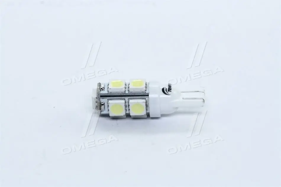 Лампа LED б/ц габарит и панель приборов T10 9SMD W5W 12V WHITE <> TEMPEST Tmp-15T10-12V (фото 1)