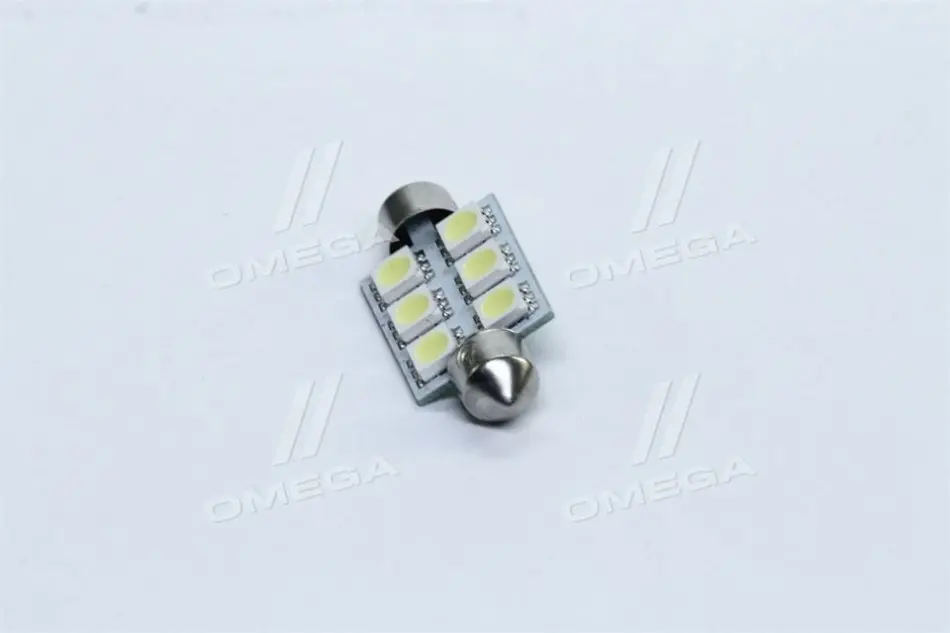 Лампа LED софитная C5W 12V T11x39-S8.5 (6SMD,size 5050) WHITE <> TEMPEST Tmp-25T11-12V (фото 1)