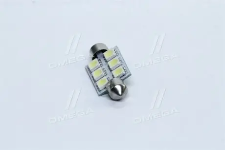 Лампа LED софитная C5W 12V T11x39-S8.5 (6SMD,size 5050) WHITE <> TEMPEST Tmp-25T11-12V