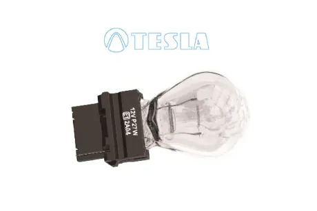 Лампа накала 12V P27W W2,5x16d (3156) (габарит/стоп-сигнал) (для американских авто) (кратно 10) TESLA B77291
