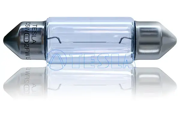 Лампа розжарювання 12V C5W T11x38 SV8,5-8 (38мм) (кратно 10) Tesla TESLA B85301 (фото 1)