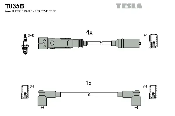 Комплект электропроводки TESLA T035B (фото 1)