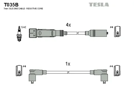 Комплект электропроводки TESLA T035B