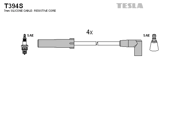 Дроти високовольтні 21214 інж моновприск (силікон) Tesla TESLA T394S (фото 1)