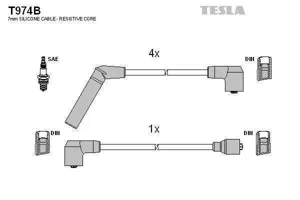 Дроти високовольтні TESLA T974B (фото 1)