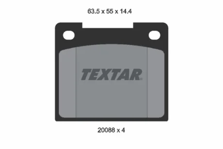 Колодки гальмівні (передні/задні) Ford Escort 68-76/Volvo 140 66-74 (Lucas) TEXTAR 2008802