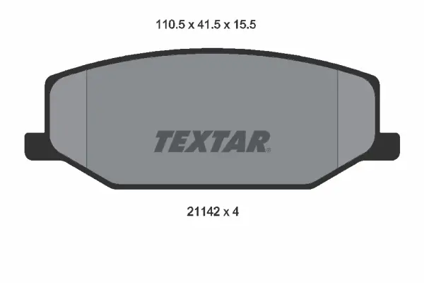 Комплект гальмівних колодок TEXTAR 2114202 (фото 1)