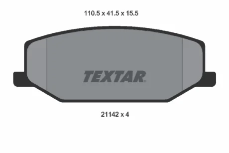 Комплект гальмівних колодок TEXTAR 2114202