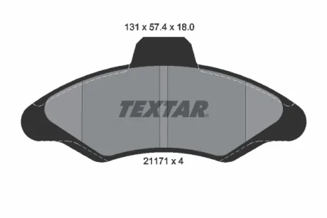 Гальмівні колодки GDB1349 TEXTAR 2117105