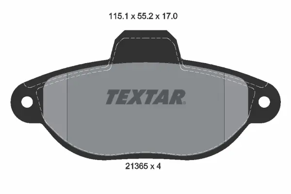 Комплект тормозных колодок, дисковый тормоз TEXTAR 2136502 (фото 1)