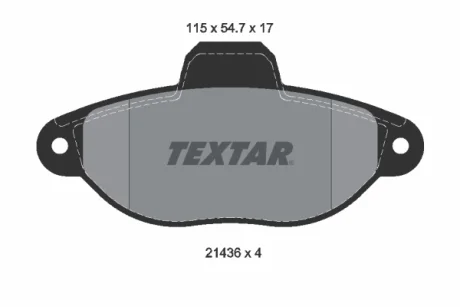 Комплект гальмівних колодок TEXTAR 2143602