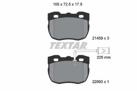 Комплект гальмівних колодок TEXTAR 2145905