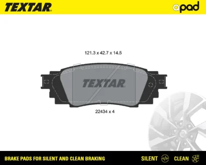 Колодки дискового гальма TEXTAR 2243401SC