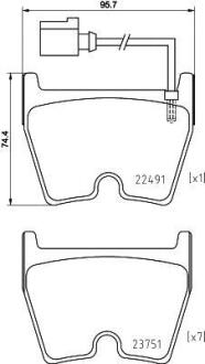 Гальмівні колодки AUDI RS3/RSQ3/TT &quot;F &quot;13&gt;&gt; TEXTAR ="2249101" (фото 1)