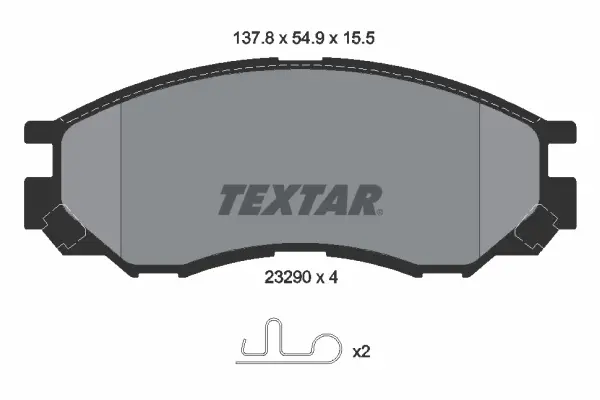 Гальмiвнi колодки дисковi TEXTAR 2329002 (фото 1)