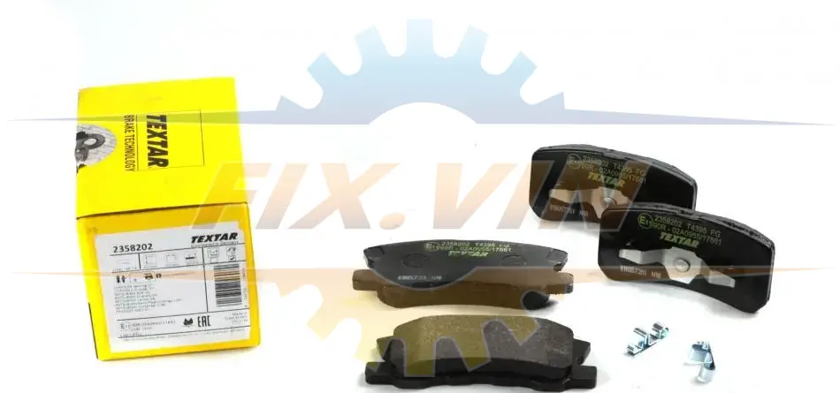 Гальмівні колодки CITROEN/DODGE/HYUNDAI/JEEP/MITSUBISHI/PEUGEOT "R "90>> TEXTAR 2358202 (фото 1)