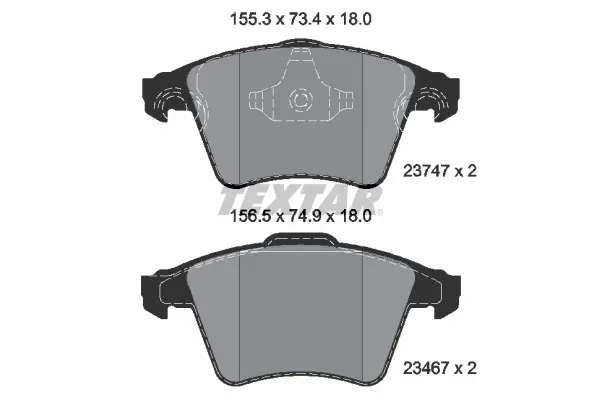 Гальмівні колодки дискові TEXTAR 2374701 (фото 1)