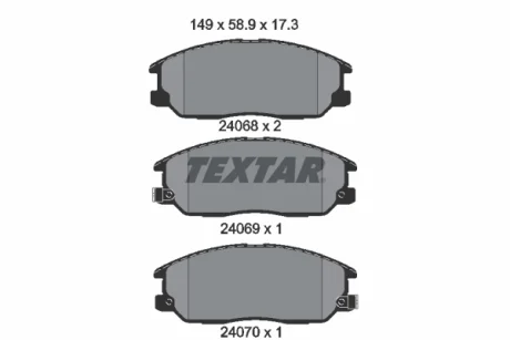 Комплект гальмівних колодок TEXTAR 2406801