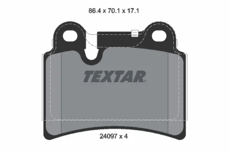 Комплект гальмівних колодок TEXTAR 2409701