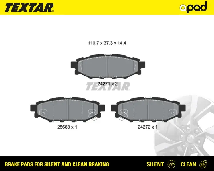 Колодки тормозные textar a-pad TEXTAR 2427101SC (фото 1)