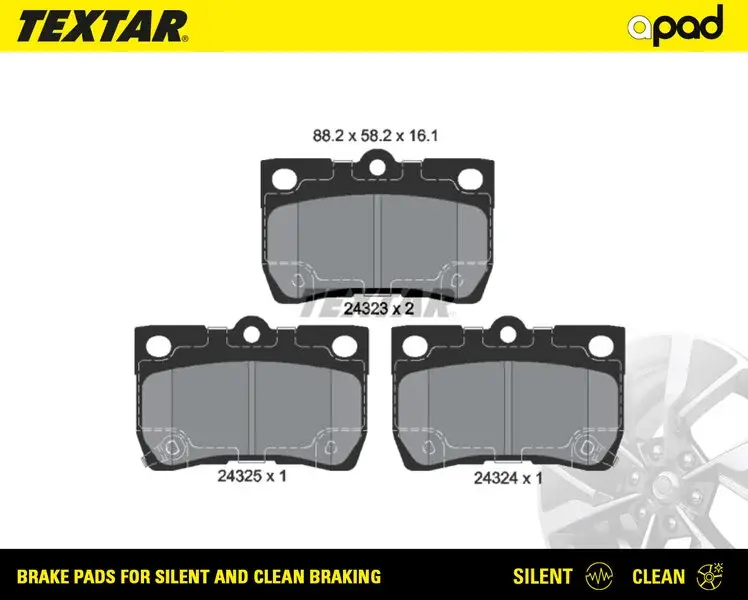 Колодки тормозные textar a-pad TEXTAR 2432301SC (фото 1)