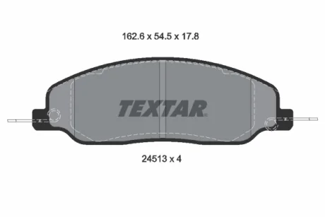 Комплект гальмівних колодок TEXTAR 2451301