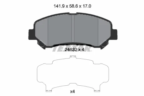 Колодки гальмівні дискові передн. Nissan Qashqai/X TEXTAR 2463201