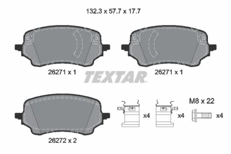 Гальмівні колодки FORD Puma "F "19>> TEXTAR 2627101