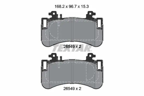 Колодки гальмівні (передні) MB EQE-class (V295/X294)/EQS-class (V297) 21- (Brembo) TEXTAR 2654901 (фото 1)
