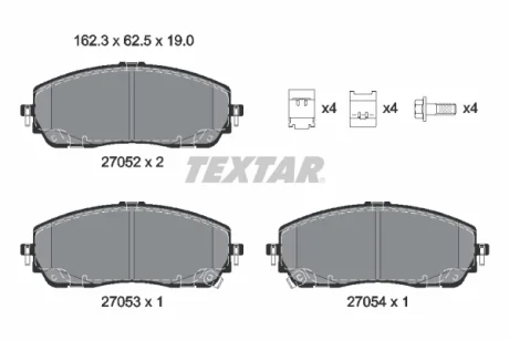 Колодки гальмівні (передні) Toyota CH-R 23- TEXTAR 2705201