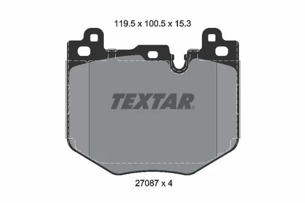 Колодки гальмівні (передні) BMW 1 (F70)/X1 (U11)/X2 (U10) 22- TEXTAR 2708701 (фото 1)