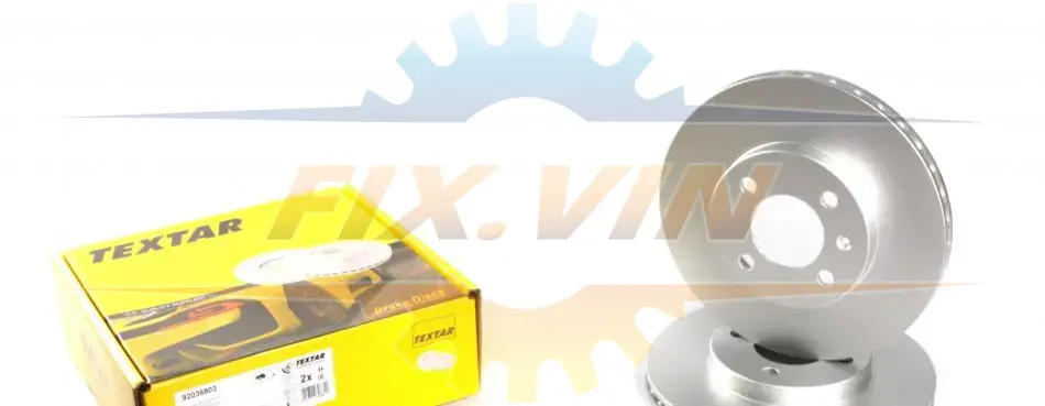 Диск гальмівний SEAT/VW Cordoba/Ibiza/Caddy/Polo "F D=256mm "83>> TEXTAR 92036803 (фото 1)