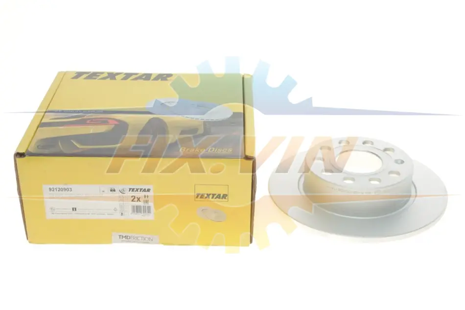 Диск гальмівний AUDI/SEAT/VW A3/Leon/Toledo/Golf "R D=253mm "03>> TEXTAR 92120903 (фото 1)