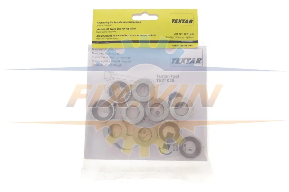 Набір шайб для вимірювання кривизни гальмівного диска TEXTAR TEX1038 (фото 1)