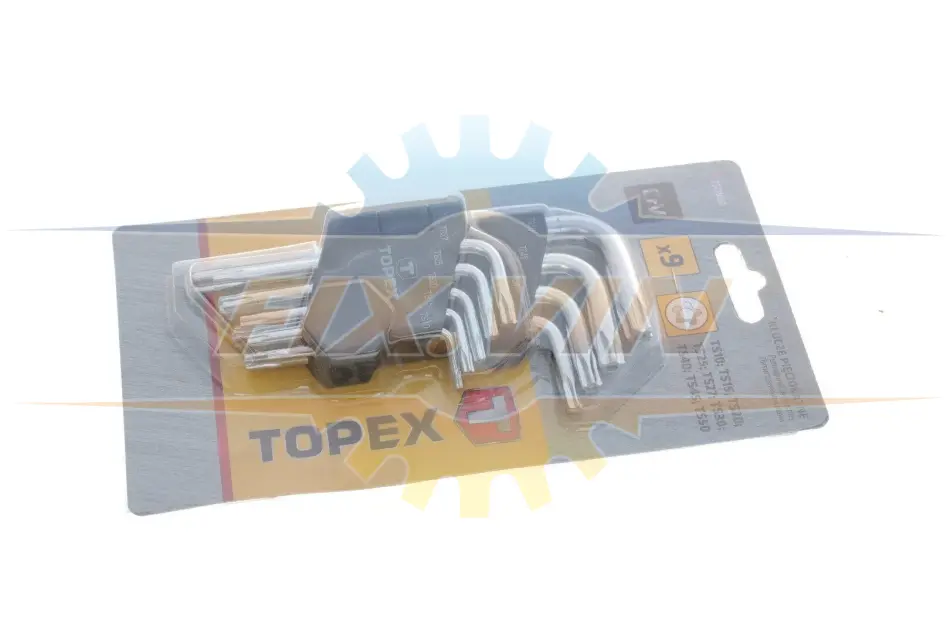 Набір ключів Г-под. Torx з отвором T10-T50 (Pentalobe) TOPEX GRUPA 35D950 (фото 1)