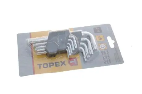 Набір ключів Г-под. Torx з отвором T10-T50 (Pentalobe) TOPEX GRUPA 35D950