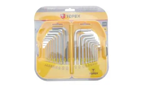 Набір ключів Г-под. Hex 1-10 мм, Torx T10-50 TOPEX GRUPA 35D952