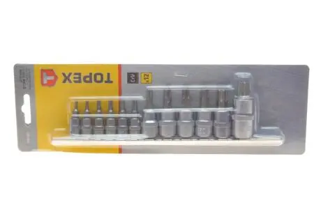 Набір головок 1/4", 3/8", 1/2" зі вставками Torx 12 од. TOPEX GRUPA 39D342