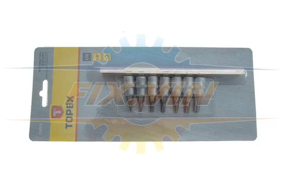 Набір головок 1/4" зі вставками Torx 7 од. TOPEX GRUPA 39D378 (фото 1)