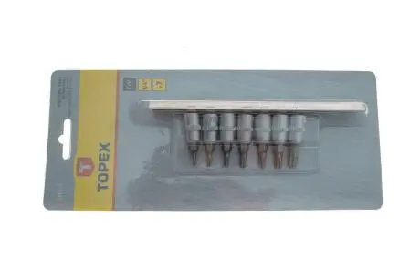 Набір головок 1/4" зі вставками Torx 7 од. TOPEX GRUPA 39D378