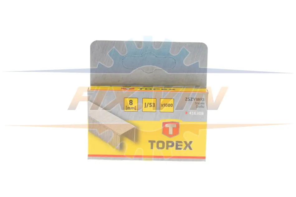 Скобі 8 мм, 1000 шт.*1 уп., тип J (TOPEX) TOPEX GRUPA 41E308 (фото 1)