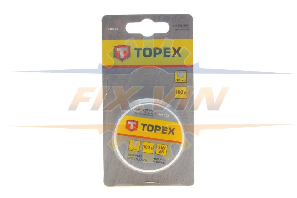 Припій олов\'яний (d=0.7mm) (100g) TOPEX GRUPA 44E512 (фото 1)
