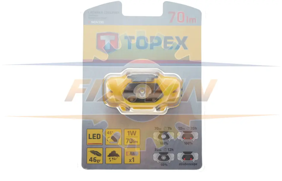 Ліхтар налобний (LED) (70Lm) TOPEX GRUPA 94W390 (фото 1)