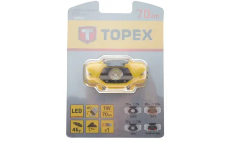 Ліхтар налобний (LED) (70Lm) TOPEX GRUPA 94W390