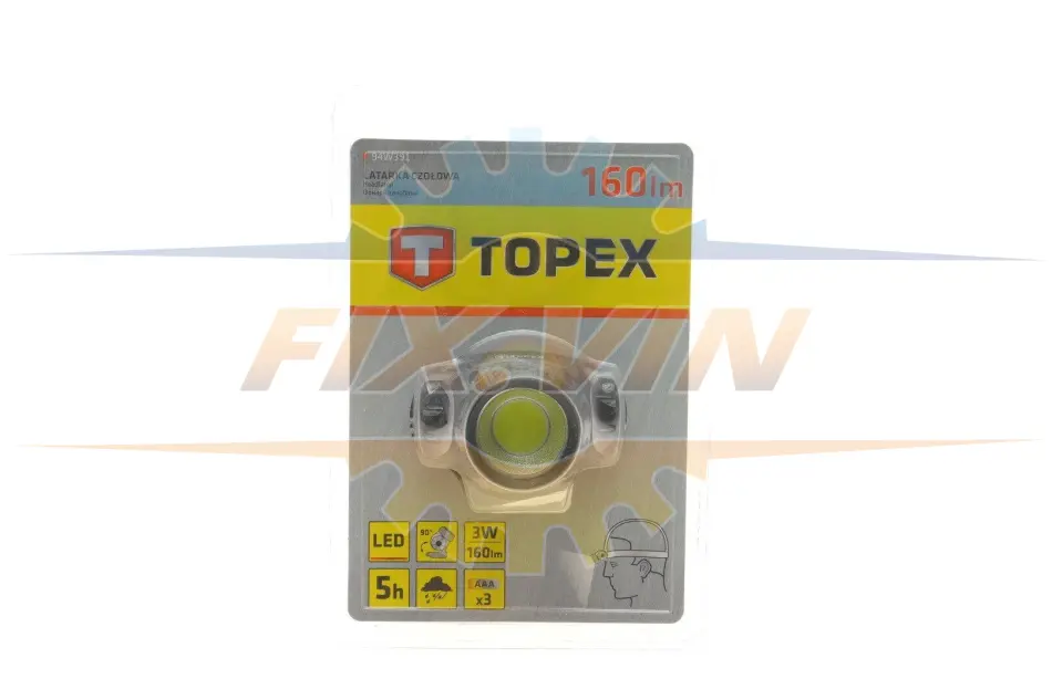 Ліхтар налобний (LED COB 160Lm) TOPEX GRUPA 94W391 (фото 1)