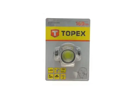 Ліхтар налобний (LED COB 160Lm) TOPEX GRUPA 94W391