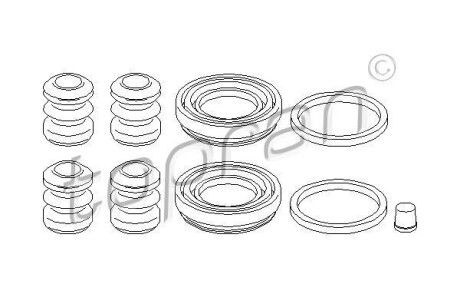 Ремкомплект гальмівного супорта TOPRAN 107082466 TOPRAN / HANS PRIES 107 082